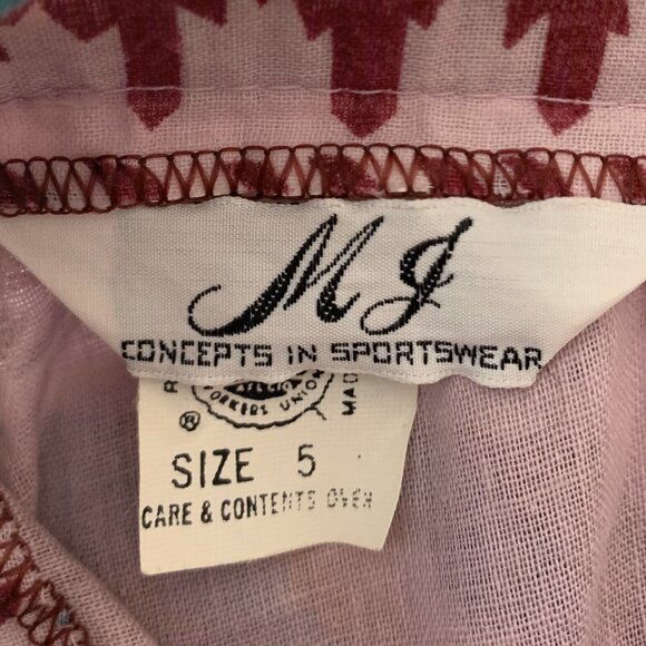 Vintage Skirt MJ Concepts High Waisted Midi Skirt A Line Union Made VTG Size 5 - Picture 3 of 5